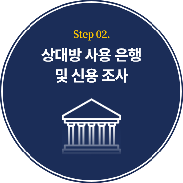 상대방 사용 은행 및 신용 조사